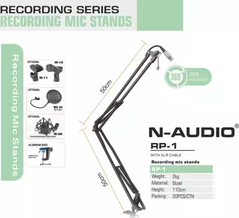 Rp-1 50cm Akrobat Masa Monteli Mic. Stand Kablolu