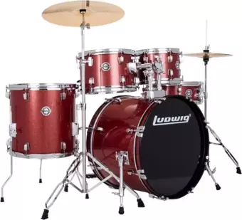 Ludwig Accent Fuse Red Sparkle Akustik Davul Seti