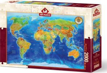 Art Puzzle 2000 Parça Puzzle Jeopolitik Dünya Haritası 5496