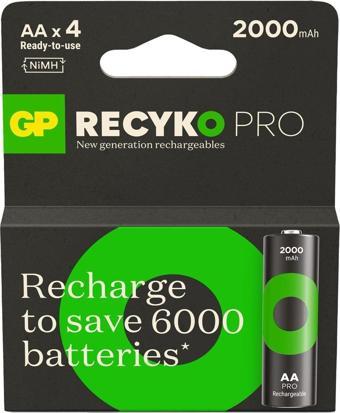 AA 2100 Mah Şarjlı Kalem Pil Recyko Pro Gp210Aahcbem-2Gb4 (4 Lü Paket)