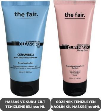 The Fair Hassas ve Kuru Cilt Temizleme Jeli 150 ml ve Gözenek Temizleyen Kaolin Kil Makesi 100 ml