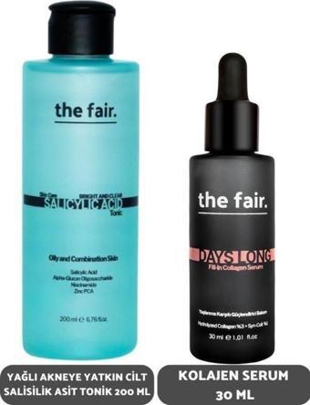 The Fair Yağlı Akneye Yatkın Cilt Salisilik Asit Tonik 200 ml ve Kolajen Serum 30 ml