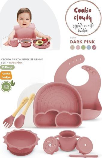 Kiwi Cloudy 11 Parça Full Silikon Bebek Beslenme Seti: Güvenli Esnek Bpa / Pvc İçermez