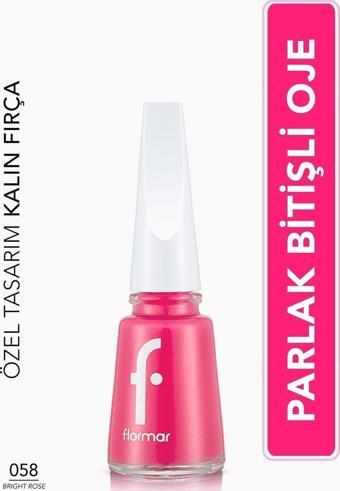 Nail Enamel Yüksek Pigmentli & Parlak Bitişli Oje Fne-058 Brıght Rose