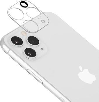 iPhone 11 Pro Kamera Lens Koruyucu 3D Cam Şeffaf Tam Kaplama