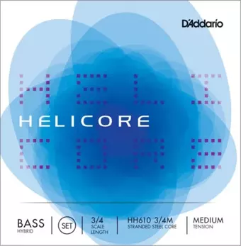 Daddarıo Hh610 3/4m Kontrabas Tel Seti, Helıcore, Hybrıd, 3/4 Scale Le