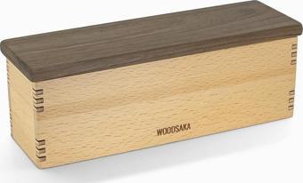 Mutfak İçin Saklama Kutusu 2 - Gürgen ve Ceviz Ağacından - 19.8cm x 5.8cm x 7.5cm