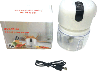 USB MİNİ FOOD PROCESSOR USB ŞARJLI MİNİ 3 BIÇAK BLENDER RONDO DOĞRAYICI 250ML (2818)