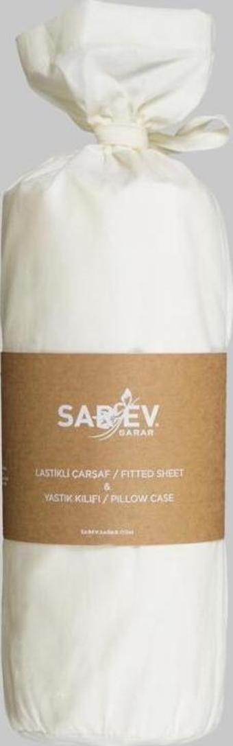 Sarev Fıtted Çift Kişilik 160x200 Bej Çarşaf Seti