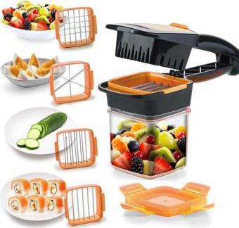 Nicer Dicer Quick 5 In 1 Pratik Hazneli Sebze Meyve Doğrayıcı Dilimleme Aleti (2818)