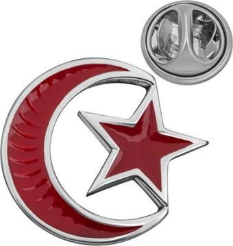 Gümüş Ay Yıldız Rozet