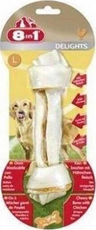 8in1 Delights Bones Düğümlü Tavuklu Ağız Bakım Kemik Köpek Ödülü Large 85 Gr