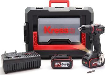 Kress KUA71 20Volt/4.0Ah Li-ion Çift Akülü Kömürsüz Profesyonel Şarjlı Matkap