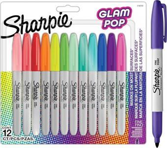 Sharpie Glam Pop Fine 12'li Yuvarlak Uç Permanent Markör Set / 2198780