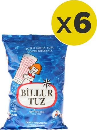 Billur Tuz 1,5 kg Rafine İyotlu x 6 Adet