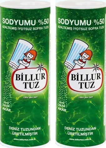 Billur Tuz Sodyumu %50 Azaltılmış 500 gr 2 li