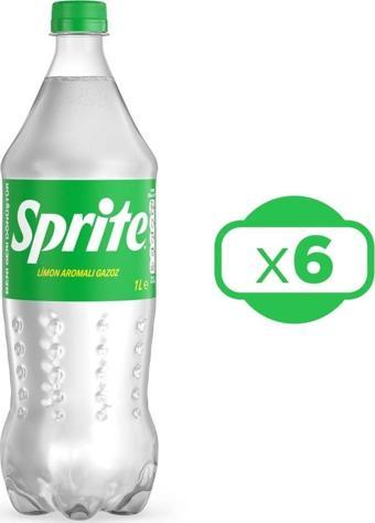 Sprite Gazoz 1 lt x 6 Adet