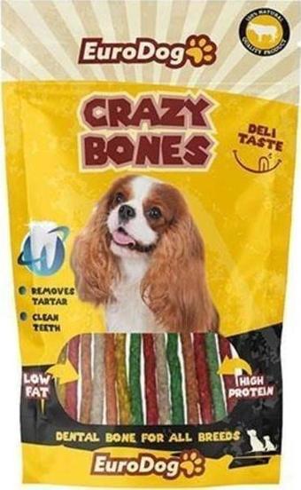 Euro Dog Crazy Bone Munchy Burgu Çubuk Köpek Kemik Ödül Maması 20 li 