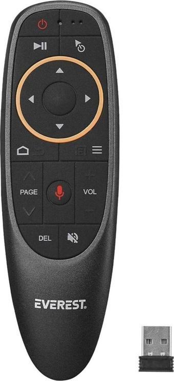 Everest Kumanda Smart Tv Fly Air Mouse Sesli Komut Tv Box Pc Telefon Ev-hm20