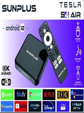 sunplus tesla S4 AIR wifi 6 4gb-ram /32gb hafıza android 12 tv box