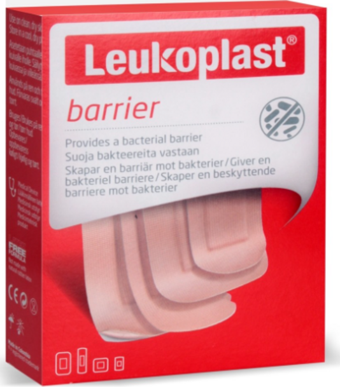 Leukplast Barrier 22x72 mm (8 ad.), 38x63 mm (8 ad.) 38x38 mm (4 ad.) Yara Bandı