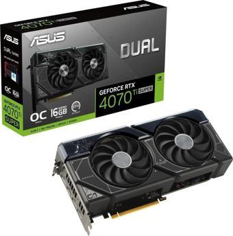 Asus Dual-Rtx4070Tıs-O16G Rtx4070Tı Super 16Gb Gddr6X-256Bit-2655Mhz-1Xhdmı-3Xdp-Dlss3 Ekran Kartı