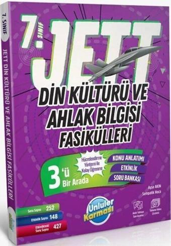 7. Sınıf Din Kültürü ve Ahlak Bilgisi JETT Soru Fasikülleri Ünlüler Yayınları - Ünlüler Karması