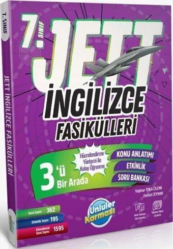 7. Sınıf İngilizce JETT Soru Fasikülleri Ünlüler Yayınları - Ünlüler Karması