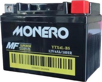 MONERO 12V 4Ah MOTOSİKLET AKÜSÜ (113*70*85mm) (YTX4L)