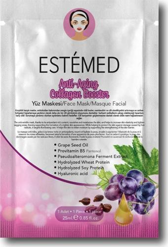 Estemed Kolajen Güçlendirici Yaşlanma Karşıtı Kağıt Maske-Collagen Booster Anti-Aging Sheet Mask