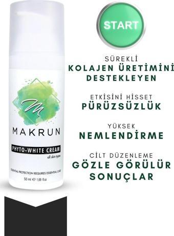 Makrun Phyto White Cream Kırışıklık ve İnce Çizgilere Özel - Nemlendirici Etkili - Pürüzsüz Cilt