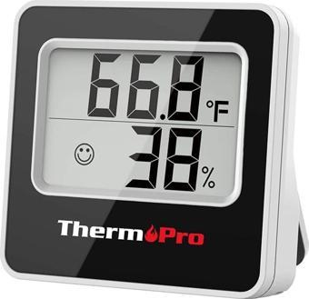 ThermoPro TP157 İç Mekan (Sera, Dolap, Bebek Odası) Hassas Sıcaklık ve Nem Ölçer Mini Termometre