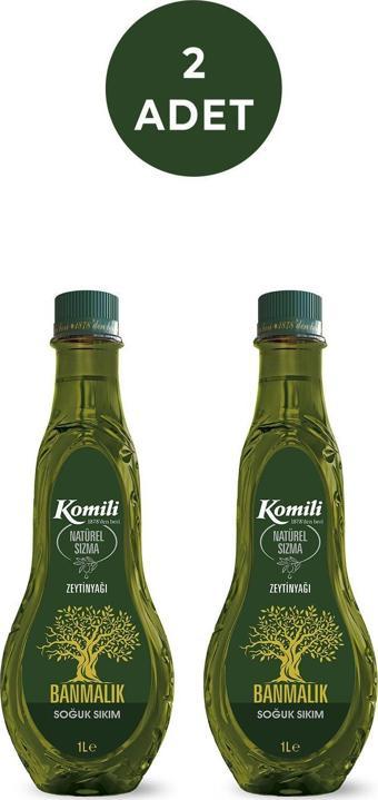 Komili  BANMALIK SOĞUK SIKIM NATÜREL SIZMA ZEYTİNYAĞI 1 LT PET * 2 ADET