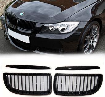 Stuning Bmw E90 Böbrek M Technic Tek Çizgi Mat Siyah 2006-2009