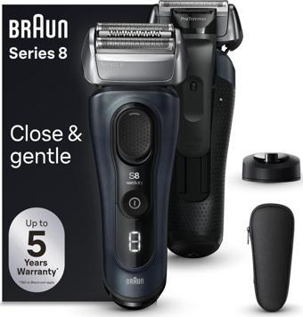 Braun Series 8 Elektrikli Tıraş Makinesi, Şarj Standı, Islak ve Kuru, 8513s, Gri