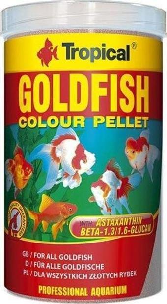 Tropical Goldfish Colour Pellet Japon Balıkları için Pellet Balık Yemi 100 Ml 30 Gr