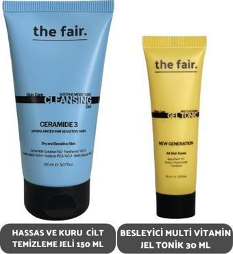 The Fair Hassas ve Kuru Cilt Temizleme Jeli 150 ml ve Besleyici Multi Vitamin Jel Tonik 30 ml