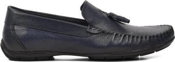Ayakmod D7218 Lacivert Hakiki Deri Erkek Loafer Ayakkabı