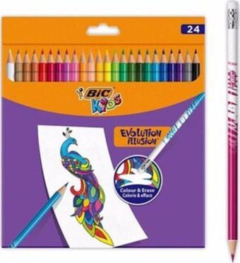 Bic 24'lü Illusion Silinebilir Kuru Boya Kalemi / 987869