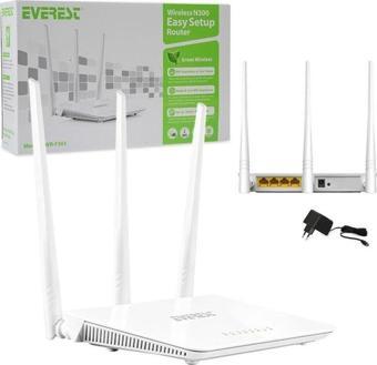 EVEREST EWR-F303 2.4 GHZ 300 MBPS 4 PORT KABLOSUZ ROUTER (2818)