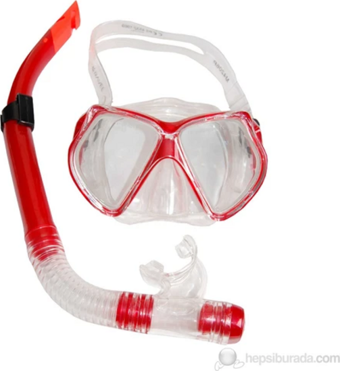 Yetişkin Maske Şnorkel Set 4105 KIRMIZI