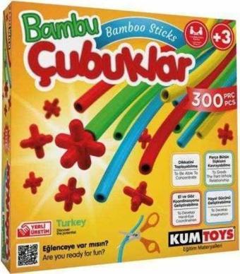 Kumtoys Bambu Çubukları 300 Parça Bambu Çubuklar