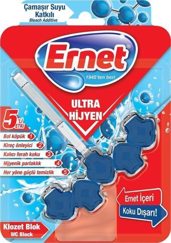 Ernet Ultra Hijyen Klozet Blok Çamaşır Suyu Katkılı 50 G