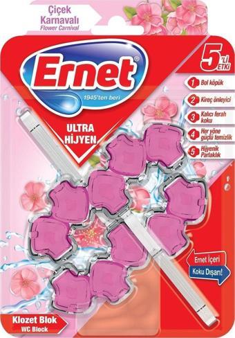 Ernet Ultra Hijyen Klozet Blok Çiçek Karnavalı 2X50 G