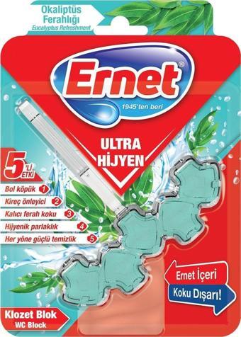 Ernet Ultra Hijyen Klozet Blok Okaliptus Ferahlığı 50 G