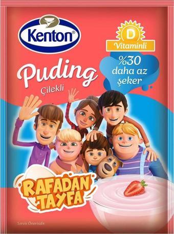 Kenton Şekeri Azaltılmış Puding  Rafadan Tayfa Çilekli