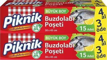 Piknik Buzdolabı Poşeti 4 Al 3 Öde Büyük Boy 60’Lı