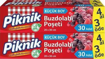 Piknik Buzdolabı Poşeti Küçük Boy 4 Al 3 Öde 30’Lu