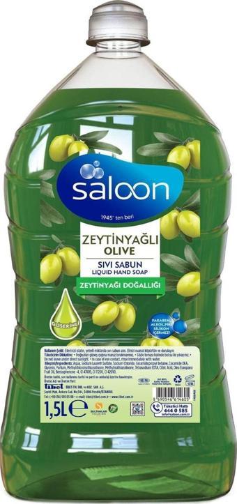 Saloon Sıvı Sabun Zeytinyağlı 1,5 L