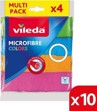 Vileda Colors 4'lü Mikrofiber Bez 10'lu